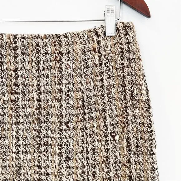 Jones New York Brown Tan Mini Fit and Flare Skirt - Picture 2 of 13